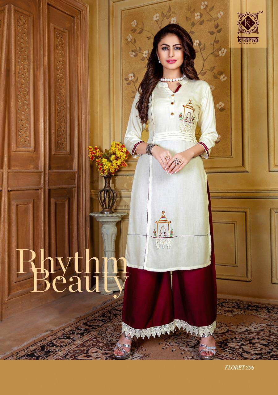 Floret Vol-2 Kiana Palazzo Embroidery Kurti Manufacturer Floret Vol-2 Kiana Palazzo Embroidery Kurti Manufacturer
